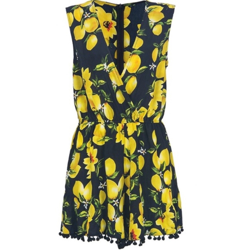 NWOT Choies Lemon Print Romper
